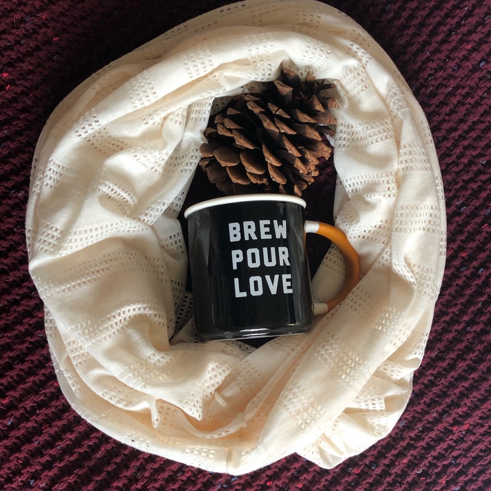 cream circle scarf FREE w/ PURCHASE